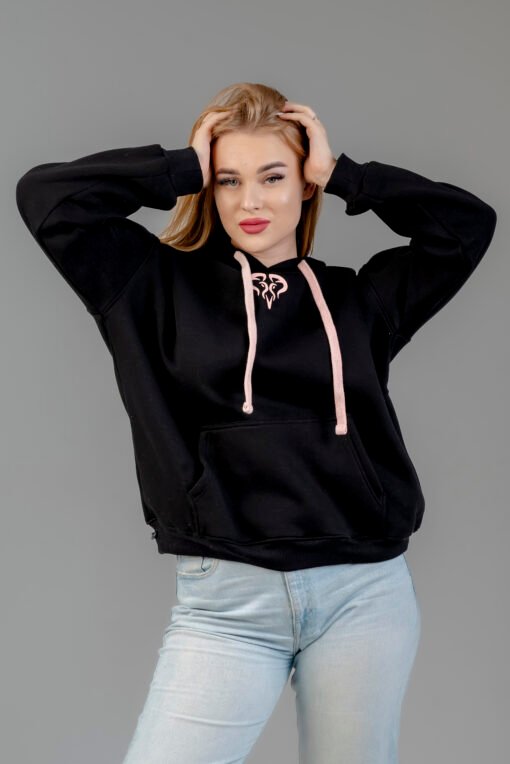 Black Argyle hoodie - Image 4