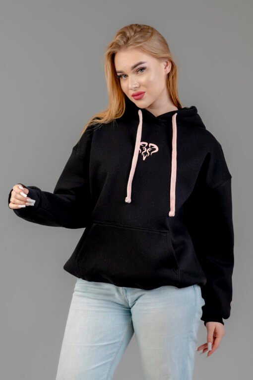 Black Argyle hoodie - Image 3