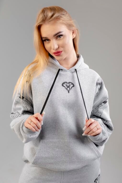 Gray Snake Hoodie - Image 5