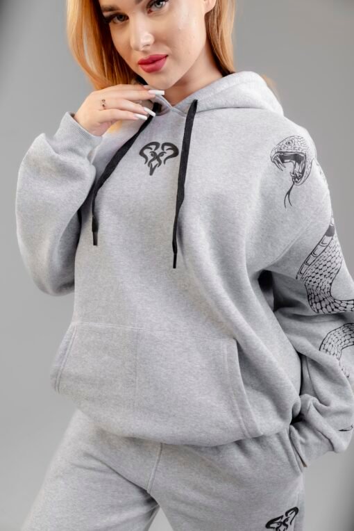 Gray Snake Hoodie - Image 3