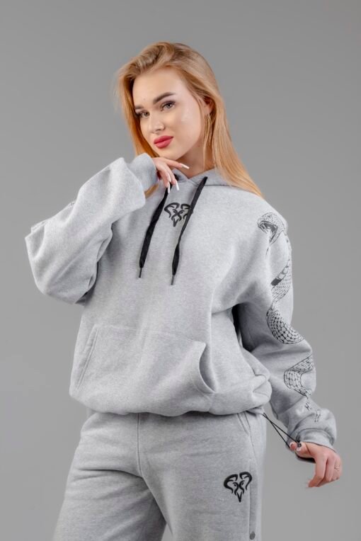 Gray Snake Hoodie - Image 2