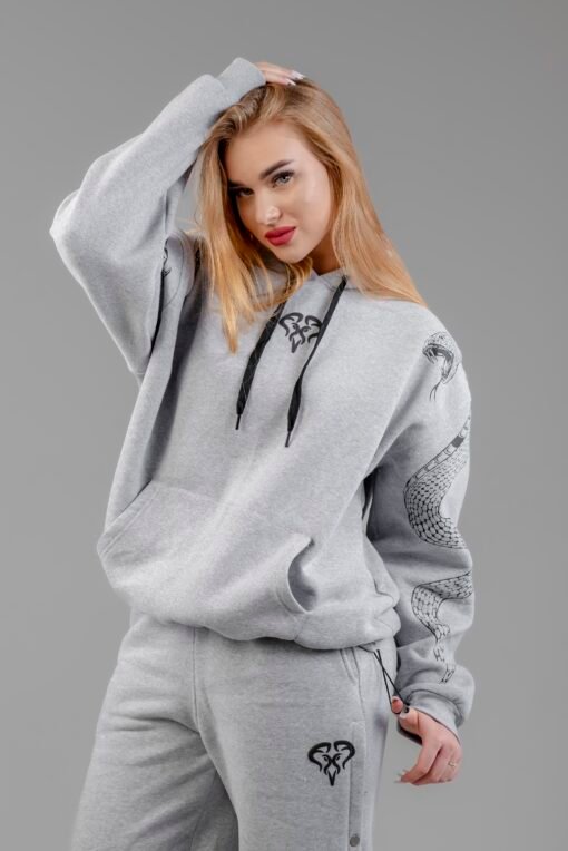 Gray Snake Hoodie