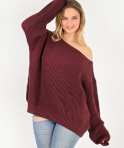 basic off shoulder burgundy